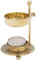 MaMeMi RÄUCHERSTÖVCHEN mit Sieb aus Messing, goldfarben [Handarbeit, verstellbare Höhe 11 cm] Verstellbarer Weihrauchbrenner zum sanften Räuchern mit Teelicht (inklusive)