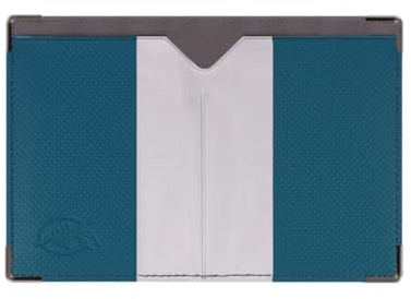 Color Pop Portefeuille extraplat blindé (Anti-RFID) - Fabrication française - Protection des données bancaires (Bleu pétrole)
