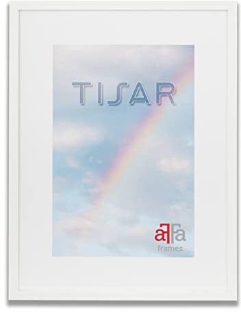 aFFa frames Tisar bilderrahmen Holz, photo frame, holzrahmen, Rahmen aus Holz mit Acrylglas, Weiß bilderrahmen, 40x60 cm