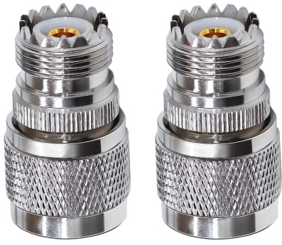 TUOLNK UHF Femmina a N Maschio Connettore Tipo N Spina Maschio a PL259 UHF Femmina Jack Adattatore Coassiale RF per Antenna Wifi Cavo di Prolunga 2 pz