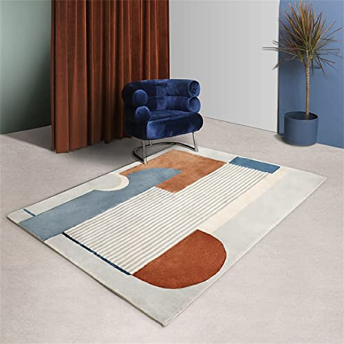PHLCF Teppich Wohnzimmer Orientteppich Kaffee Farbe Zimmer Outdoor Balkon Garten sicher rutschfest verschleißfest pflegeleicht Teppich groß 120x160cm