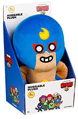 Brawl Stars EL Primo The Mexican Wrestler Kuscheltier | 30 cm hoch | Plüsch-Spielzeugpuppe | P.M.I. Offizielles Lizenzprodukt | Supercell | Geschenk für Gamer | Sammlerstück