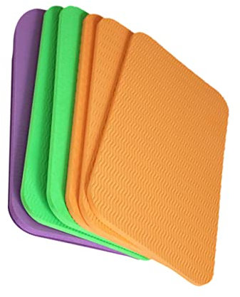 Veemoon Yogakissen Kniekissen Sitzpolster 6 Stück Tpe 34x17x0,6cm Dickes Trainingszubehör Für Yoga Pilates Fitness Bodentraining Und Outdoor