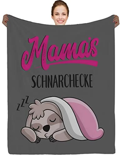 PJLJC Kuscheldecke Mama Geschenk, kuschelige Flanell-Decke mit süßen Faultier-Motiven für Meine wundervolle Mama，Wohn-Kuscheldecken, Weihnachten Faultier Geschenke