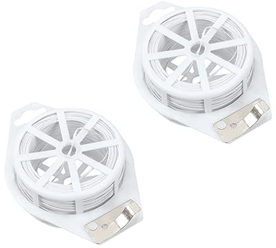 FUNOMOCYA 2pièces Fil De De Jardin Plastique Blanc Mètres De Fil De pour Plantes Fleurs Vignes Et Arbustes Réutilisable Et Flexible
