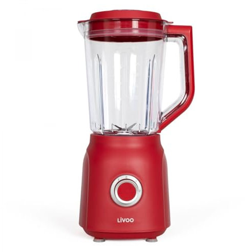Livoo – Blender 1,5L DOP242N – 600W, 22 000 tours/min, 2 vitesses, Rouge Chili