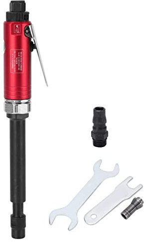 PerGar Pneumatischer Erweiterter Luft-Stabschleifer, Präzises Erweitertes Pneumatisches Schleifwerkzeug mit 3-mm-6-mm-Spannzange, 20.000 U/min, 90 PSI (Europäischer Stil)