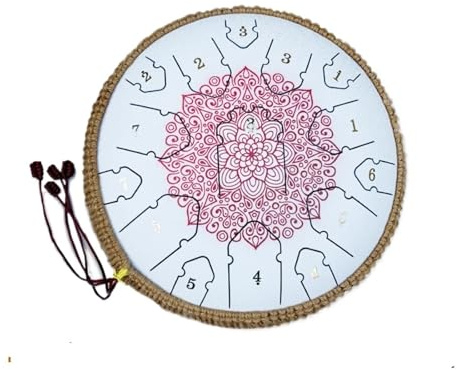 Zungentrommel, 33 cm, 15 Töne, D-Taste, ätherische Trommel, Yoga, HandPan-Trommeln, professionelle Percussion-Musikinstrumente (33 cm, 15 Noten B)