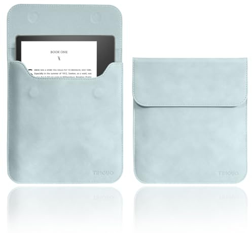 TiMOVO 7 Inch Sleeve Case, Compatible with All 7'' E-Reader Book (10th Gen. 2019/9th Gen. 2017) & Kobo Devices, Protective Sleeve Cover Pouch Bag Carrying Case for eReader, Light Blue