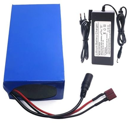 GNIUBBDB 48V 20Ah E-Bike Batería De Iones De Litio con 54.6V 2A Cargador 13S5P Bicicleta Eléctrica Batería A Prueba De Agua BMS Incorporado para 250W 300W 350W 500W 750W 1000W Motor XT90 Plug