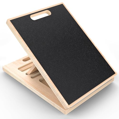 ANVICTOX Adjustable Wooden Slant Board for Calf Stretching 22° 27° 35° 40° 45°,Portable Calf Strecther Incline Board for Knees Ankle Heel Feet Leg,250lbs Weight Capacity
