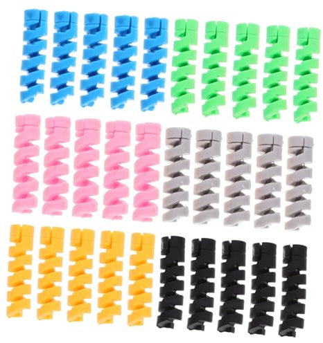 Veemoon 30pcs Data Cable Protective Cover Silicone Charger Cord Protector for Usb Charging Cable for Home Office Organization