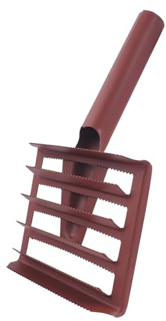 Bauster® Pferdestriegel Metall – robuster Striegelkamm mit Griff – Fellbürste für Pferde & Ponys – zur Fellpflege, Haarentfernung & Schmutzbeseitigung im Stall