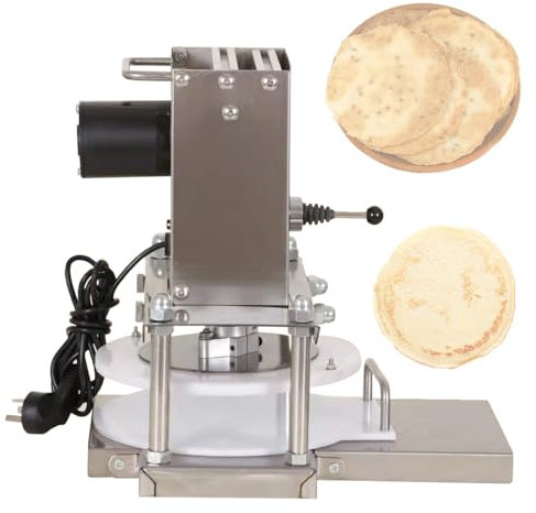 Electric Pizza Dough Press Machine - Stainless Steel Dough Sheeter for Homemade Pizza, Pie, Tortilla, and Pastry - High Efficiency 200-400 Pieces/Hour