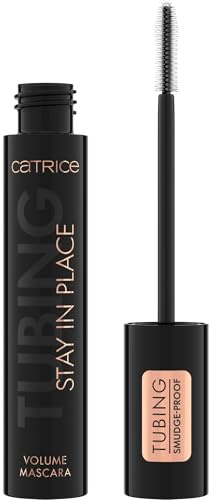 Catrice TUBING Stay In Place Volume Mascara, Nr. 010, hållbar, volymgivande, ultrasvart, intensiv färg, matt, vegansk, utan mikroplastpartiklar, fri från nanopartiklar, utan parfym, 1-pack (11ml)