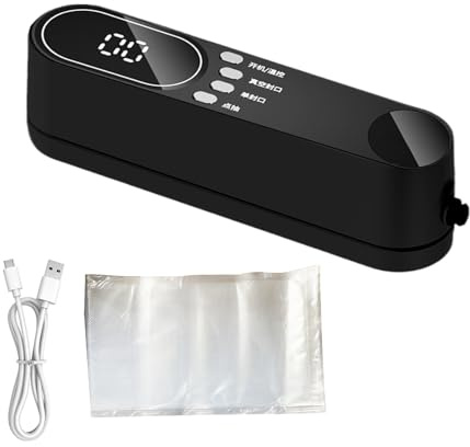 Rechory Mini Vacuum Sealer Machine - Cordless Food Sealing Device | Rechargeable Food Saver Vacuum Sealer | for Home Dormitory Restaurant Apartment Businesses Rental Kitchen