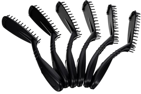 iplusmile 6 pièces Pinceaux pour Teinture Cheveux avec Peigne Large Brosse Salon Professionnelle pour Application Sans Débordement Accessoires Lavables et Réutilisables pour Différents