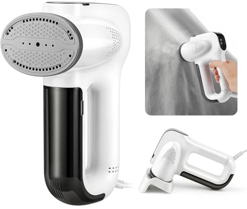 Plancha de vapor Steamer con función de succión, 3000 Pa, gran depósito de agua extraíble, plancha de viaje portátil con función de vapor, 3 modos, potencia de vapor 20 g/min, resultados sin arrugas