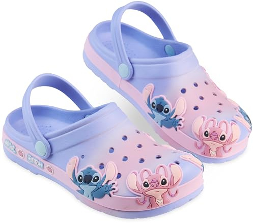 Get Trend Disney Stitch | Minnie Mouse | Princesas Zuecos Niña, Pantuflas Niña Antideslizantes y Transpirables, Sandalias de Verano para Jardín