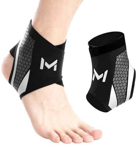 SERYUUT 2 Piezas Tobillera Negro Gris,Soporte Tobillo Banda Tobillo Ortesis Ajustable Estabilizador Tobillo con Compresión en Y, Ligera Transpirable para Running Fútbol Fitness Hombre Mujer