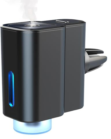 Diffusore di deodorante per auto intelligente - Atomizzatore di aromi elettrico in metallo con 3 modalità e accensione/spegnimento automatico - Include 3 bottiglie di olio essenziale di Colonia -