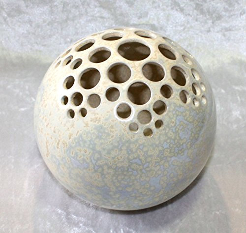 Kugelvase Steckvase Keramik Handarbeit 16 cm
