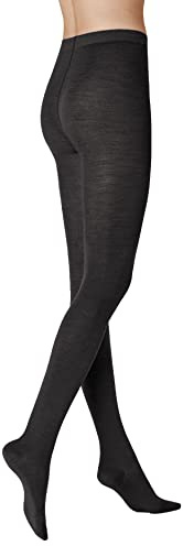KUNERT Damstrumpbyxor 384000 SENSUAL MERINO, ogenomskinliga, stickade strumpbyxor, strumpbyxor av merinoull, fuktreglerande och ventilerande, klimatreglerande, svart, 44/46