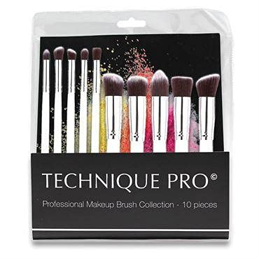 Technique Pro Silver Edition Makeupborstar/sminkborstar - 10 st.