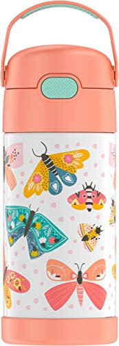 THERMOS FUNTAINER 12 Ounce Stainless Steel Kids Bottle, Pastel Delight
