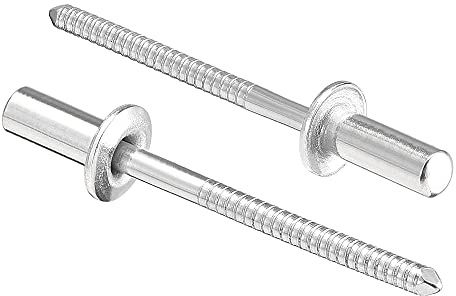 sourcing map 25 Stk Blindnieten Ziehnieten 304 Edelstahl Popnieten 4mm Durchmesser 11mm Grifflänge Silberfarben