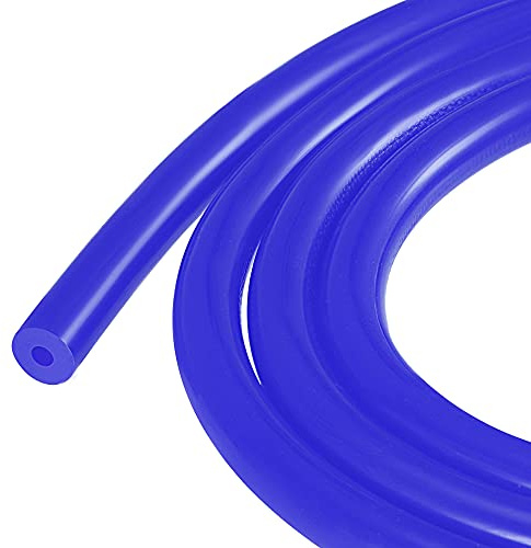 sourcing map Vacuum Silicone Tubing 3mm(1/8) ID 9mm OD 3mm Wall Thick Tube Hose for Engine 2m Blue
