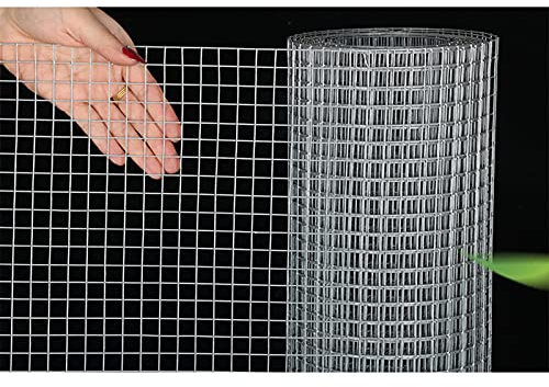 AOTNZ Clôture en Treillis Métallique Soudée-Quincaillerie Chiffon for Clôture De Volière en Maille Jardin Patio Balcon La Volaille Panneau De Protection Filet Carré (Color : Silver, Size : 1.5x13m)