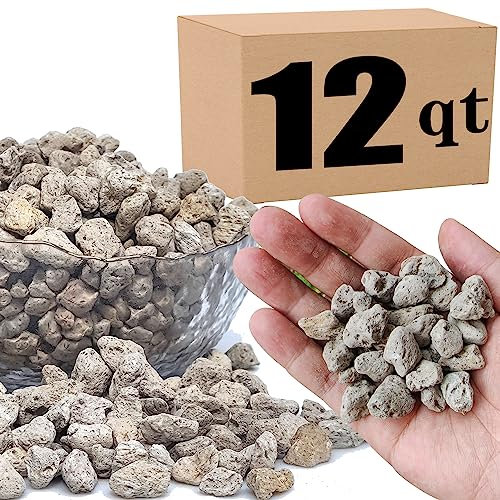 MDPQT Bimsstein für Pflanzen, professionell gesiebt (1,27 cm, 12 QT)