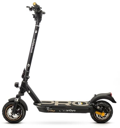 smartGyro K2 PRO Black - Patinete eléctrico de 48V 1000W, 15.000 mAh, Suspensiones Delanteras y Traseras, Display Multifunción, Ruedas de 10 Neumáticas (Black 1000w 15Ah)