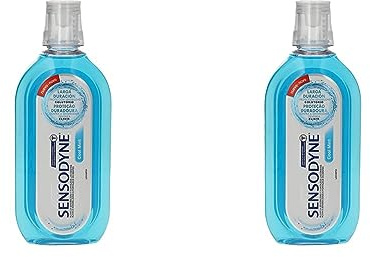 Sensodyne Enjuague Bucal Cool Mint, Para Dientes Sensibles, Protección Duradera Sin Alcohol, Alivio Clínicamente Probado, 500 ml (Paquete de 2)