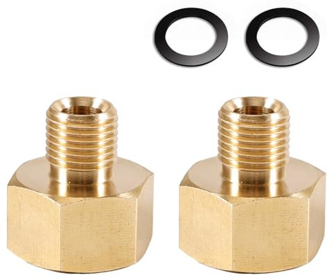 Editbar 2 adattatori a gas GPL da 1/2'' destro a 1/4'' sinistro,adattatore per bombole a gas da 1/2'' filettatura interna IG x filettatura esterna da 1/4'' AG,tubo del gas,connettore per fornelli