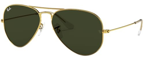 Ray-Ban Pilot Aviator Original mit Care-Kit (Gold | G15 Darkgreen, Large 58)