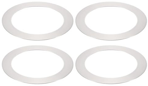 PATIKIL Anneaux de Rattrapage de 3,19 ID, 4,53 OD, 4 Pièces en Métal pour Couvrir les Luminaires Encastrés au Plafond, les Luminaires Muraux, Finition Nickel Mat