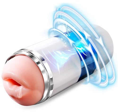 Elektrische Masturbator Cup Penismasturbator mit 10 Vibrationsmodi 5 Rotationsmodi Realistisches Blowjob Taschenmuschi Pocket Pussy Penistraining massagegerät Erotikspielzeug Sexspielzeug für Männer