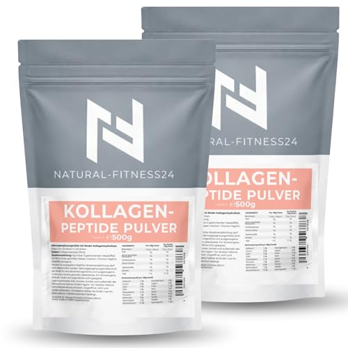 Collagen Peptide Pulver – 1000g | Bovines Kollagen (aus Rind) | 90% Eiweiß | Ohne Zusatzstoffe, Neutraler Geschmack | Top Löslichkeit - Natural-Fitness24