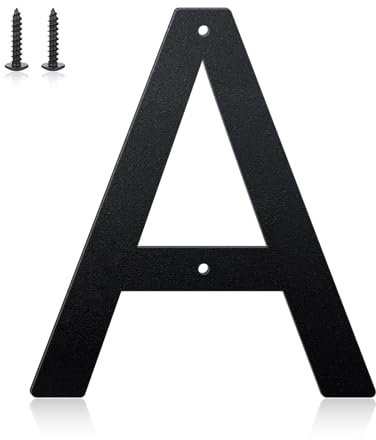 Numeri civici e lettere in metallo da 20 cm per cartelli esterni, numeri civici per esterni, lettere e numeri di indirizzi in alluminio per porta, cassetta postale, giardino, perfetti per casa o