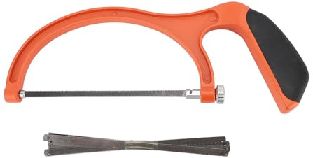 Mini-Bügelsäge mit 5 Sägeblättern, Kleine Gehrungssäge mit Verstellbaren Schnittwinkeln, Professionelle Bügelsäge, Bügelsäge für Holzarbeiten, Handsäge für Zum Metallhandwerk,