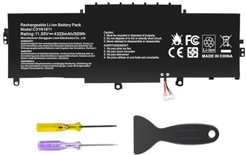 ASUNCELL 11.55V/50Wh C31N1811 Batterie d'ordinateur Portable pour ASUS ZenBook 14 U4300 U4300F U4300FA U4300FN UX433FA UX433FN BX433F BX433FN Deluxe13 Deluxe14 RX433F RX433FA RX433FN