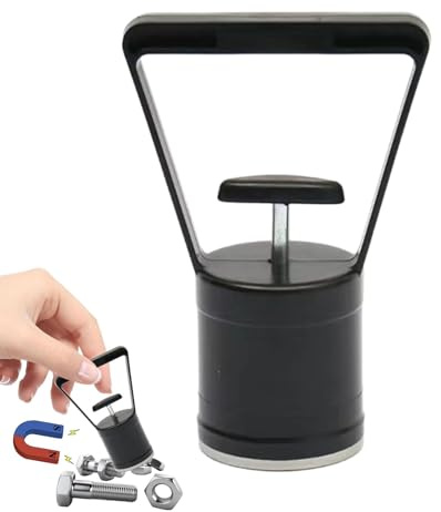 Magnet for Nails, Magnet Pickup Tool, Magnetic Separator Pick-Up Tool with Quick Release, 8 lb Capacity, Grabs Screws Nails and Bolts Rubber Handled Equipment, Nail Finder Pickup Tool