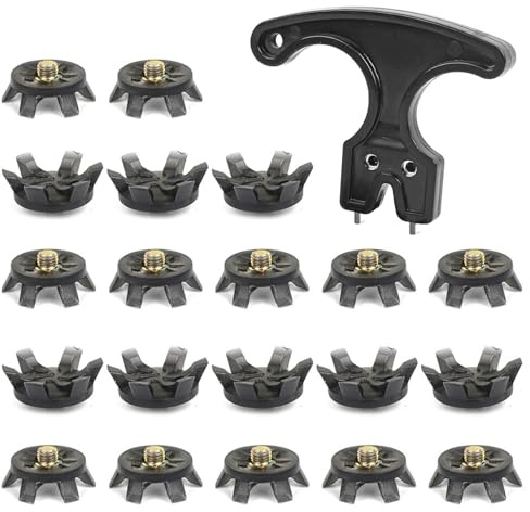 Universal Golf Spike With Spanner - 6mm Shoe Cleats Replacement Set (30 PCS)
