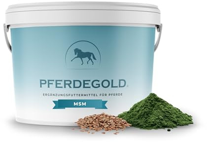 Pferdegold MSM 1,5kg - Pferde Pellets mit MSM & Omega 3 | Unterstützt Bindegewebe & Gelenke - 100% Natürlich & Dopingfrei - hohe Bioverfügbarkeit