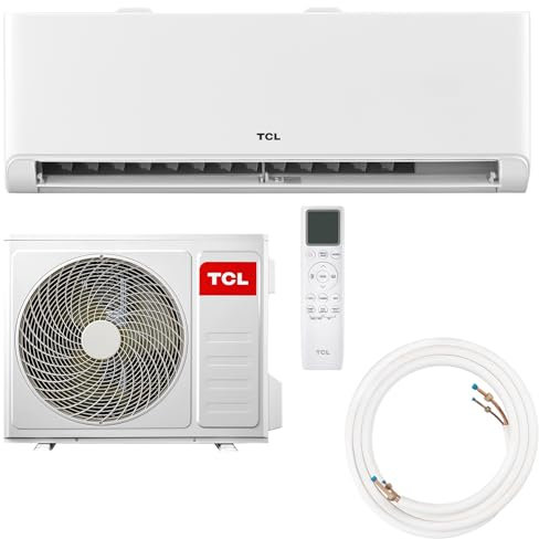 TCL Split Klimaanlage 24000 BTU (7,0 kW) Modell: BreezIN mit Sprachsteuerung, WIFI für Räume bis 70m² 4 in 1: Heizen, Kühlen, Entfeuchten, Ventilieren inkl. 8°C Frostschutzmodus, Eco- & Turbomodus