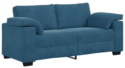 vidaXL Zweisitzer-Sofa Blau 180x77x82 cm Samt