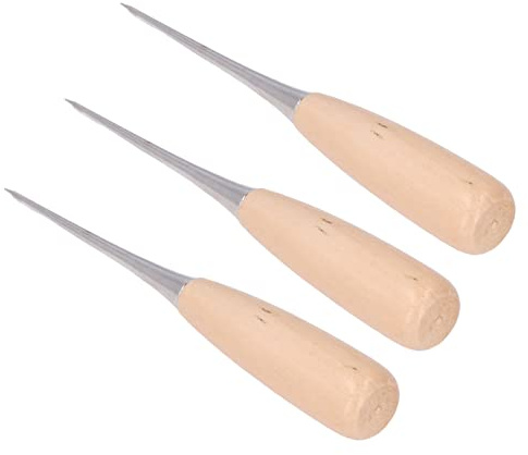 Leather Awl Punch Hole Tool Set - Steel Hole Maker Awls for Paper - Set of 3 - Convenient and -Resistant - Ideal for Leatherworking, Woodworking, and Crafting