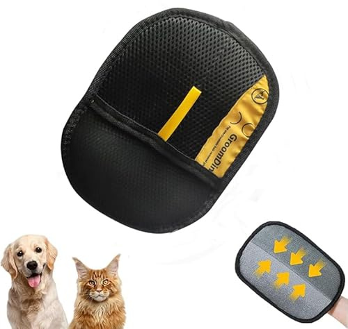 Tierhaar-Entfernungs-Handschuh für Katzen & Hunde – Wiederverwendbar & elektrostatisch – sanfte Fellpflege & Haarentfernung – Pflegehandschuh für Haustiere